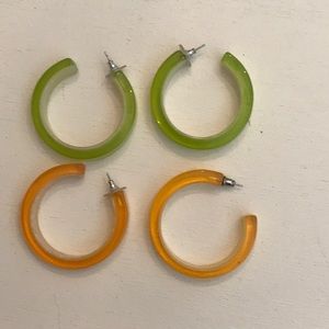 Retro hoop earrings